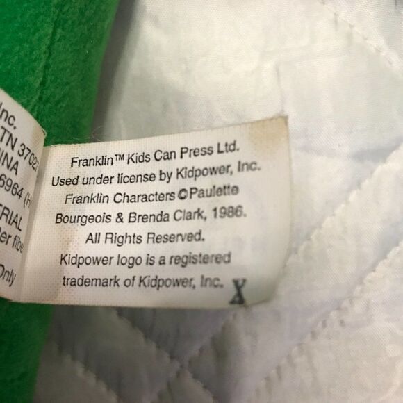 Talking Franklin Turtle 12” Plush Kidpower Nelvana Vintage 1986 and still works - Picture 7 of 8